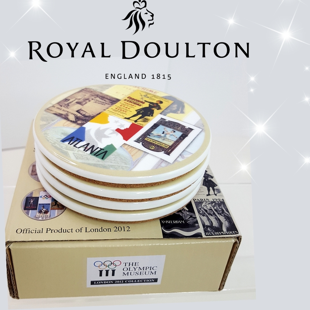 LOT OF X4🔥Vintage Royal Doulton Coasters💝 Ceramic| Collection | Boxed